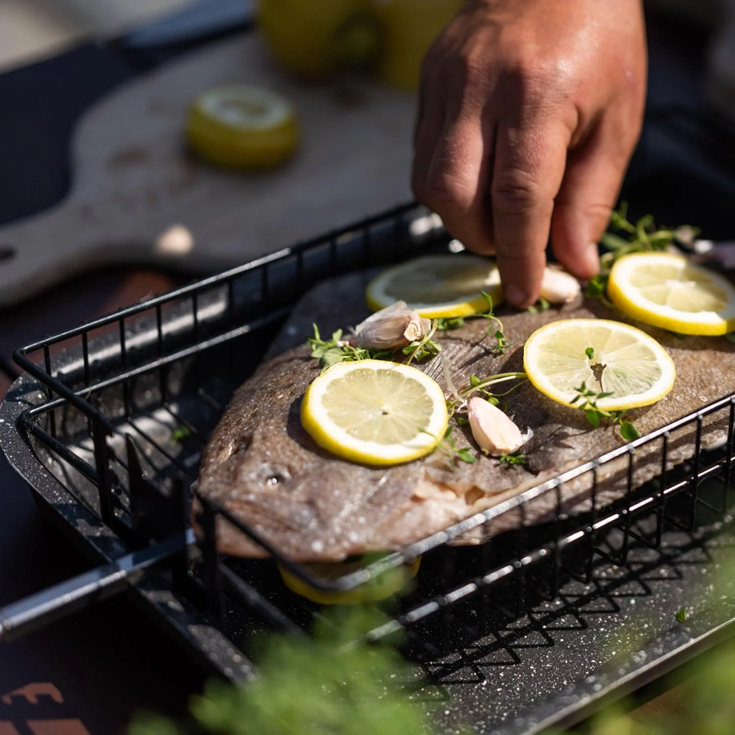 Big Green Egg Flat Basket, Platte Mand Rotisserie 6 Big Green Egg Flat Basket, Platte Mand Rotisserie - Afbeelding 4