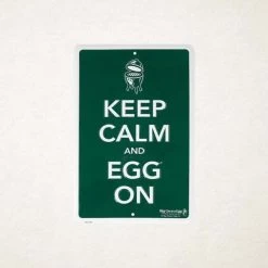 Big Green Egg Keep Calm And Egg On Bord