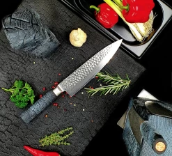 Cuttworxs Flamewood Koksmes Damaststaal VG10 9 Cuttworxs Flamewood Koksmes Damaststaal VG10 -Woonmeubelwinkel cuttworxs flamewood koksmes damaststaal vg10 2