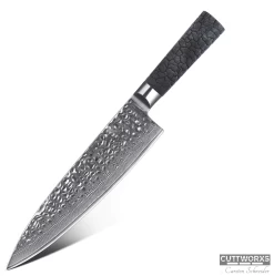 Cuttworxs Flamewood Koksmes Damaststaal VG10