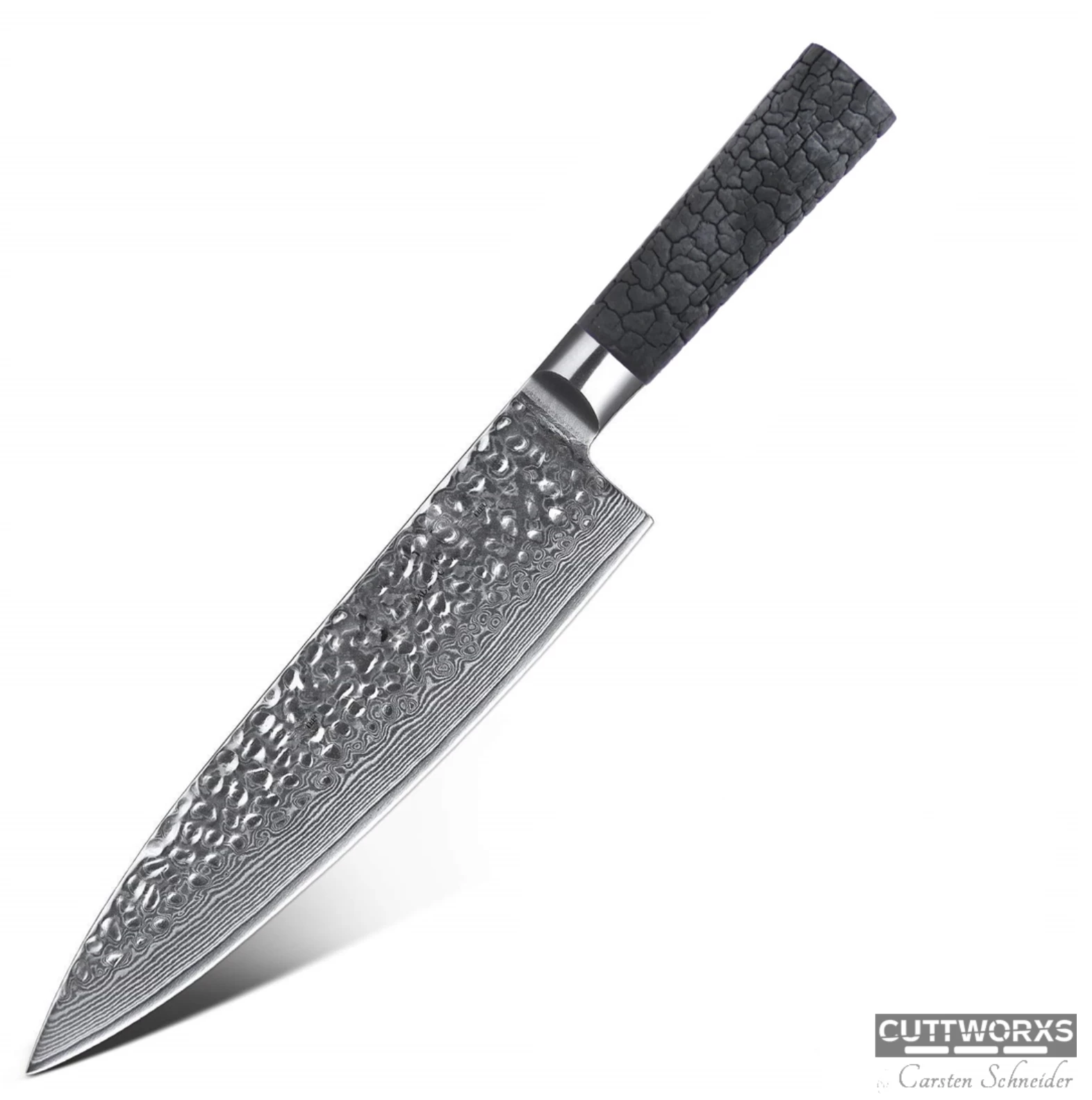 Cuttworxs Flamewood Koksmes Damaststaal VG10 3 Cuttworxs Flamewood Koksmes Damaststaal VG10