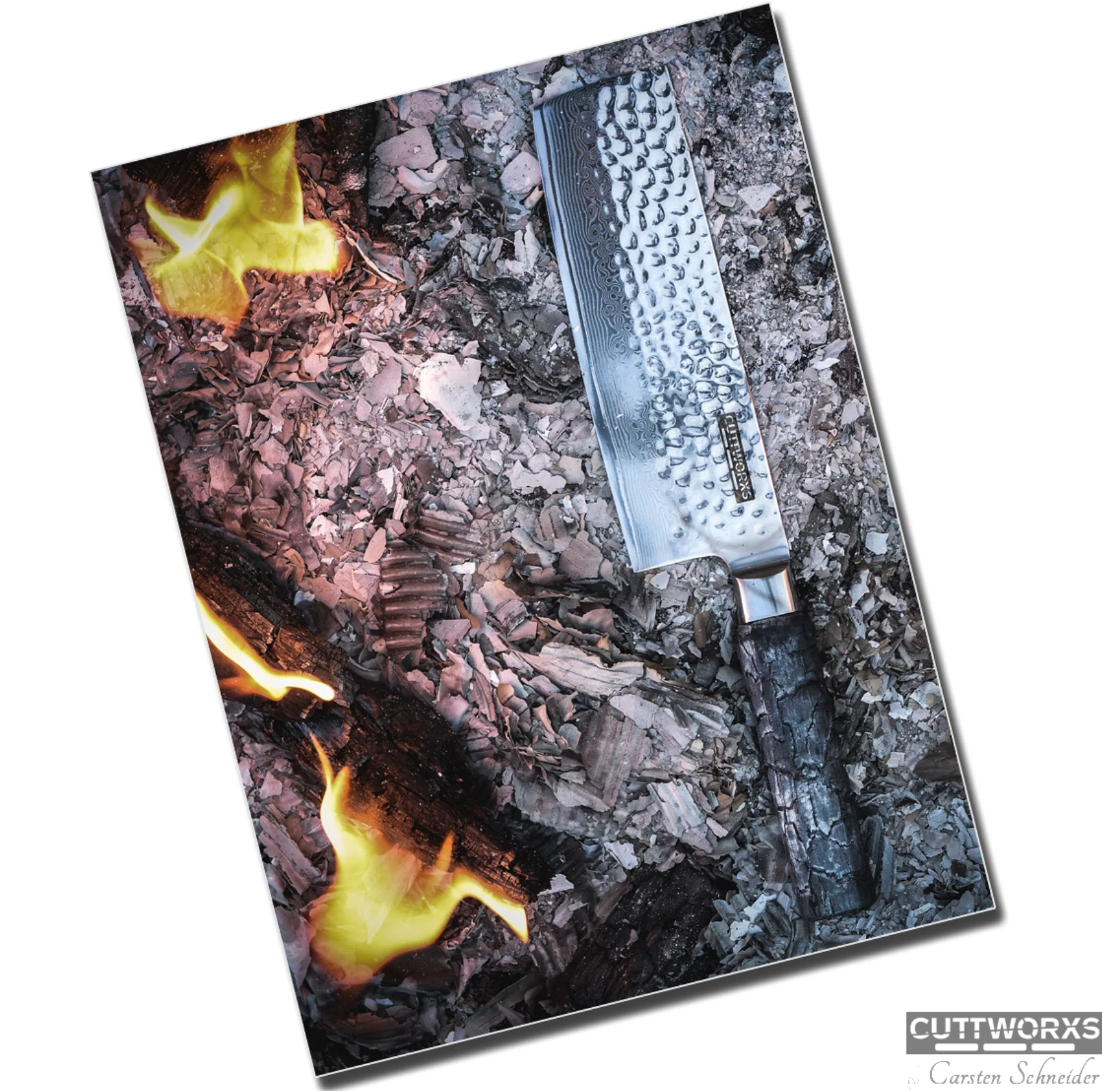 Cuttworxs Flamewood Nakiri Mes 7 Cuttworxs Flamewood Nakiri Mes - Afbeelding 5