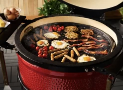 Kamado Joe Halfrond Gietijzeren Grillplaat -Woonmeubelwinkel kamado joe halfrond gietijzeren grillplaat 2